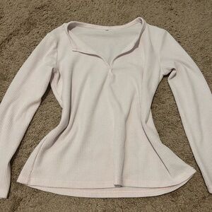 Women's Light Pink Long Sleeve Top